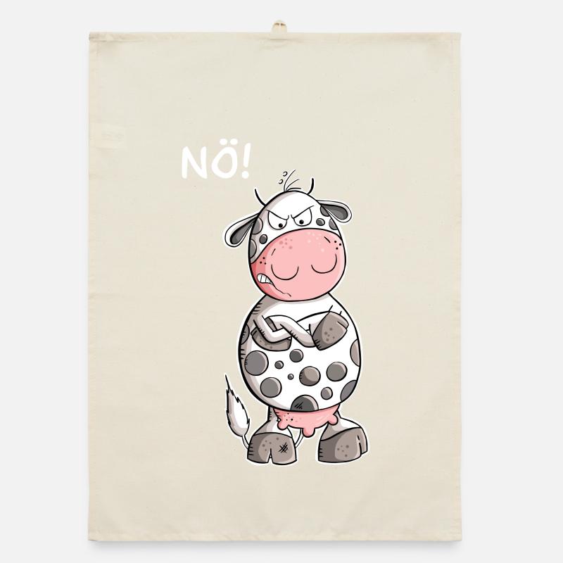 Nö Kuh I Statement Einfach Nö Design I Nein Organic Geschirrtuch