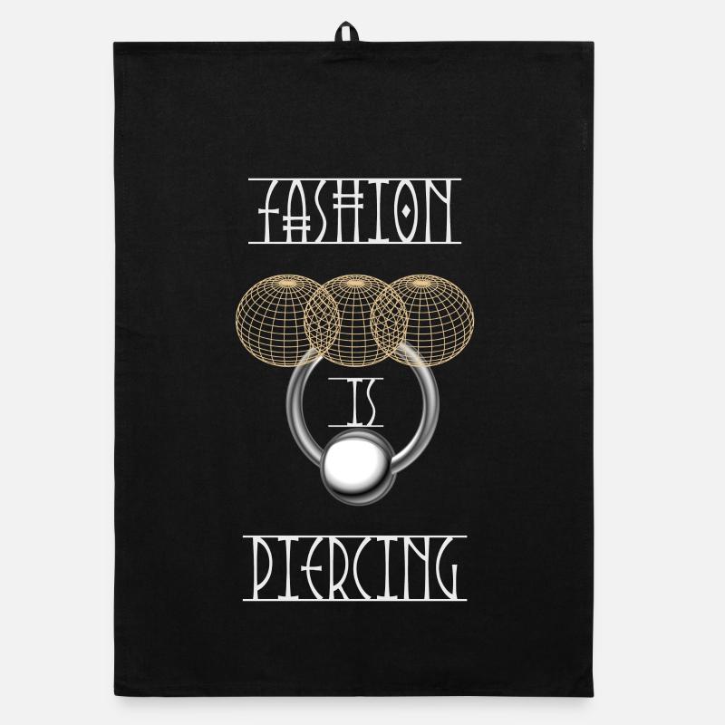 Fashion is piercing Organic dish towel