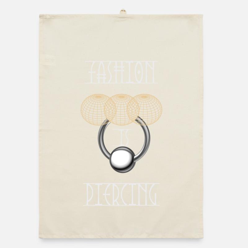 Mode ist Piercing Organic Geschirrtuch