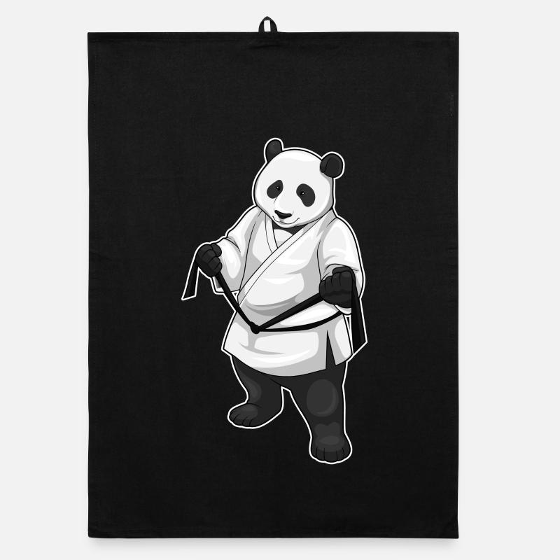 Panda Karaté Arts Martiaux Torchon bio