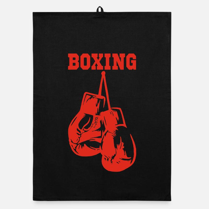 Red boxing gloves Organic dish towel