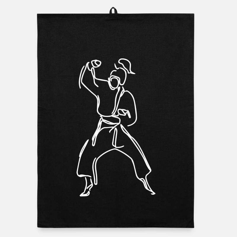 Weibliche Karateka Organic Geschirrtuch