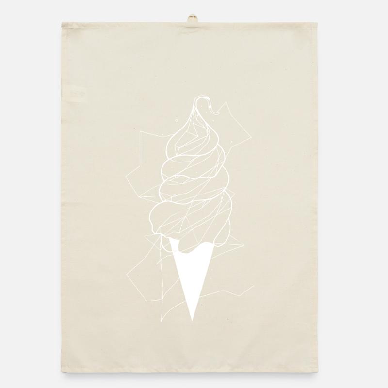 Ice cream cone Drawing Organic dish towel