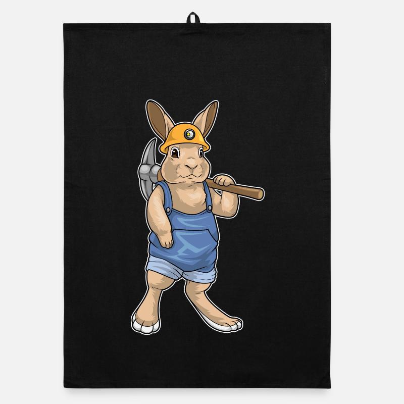 Mineur de lapin Pioche Exploitation minière Torchon bio