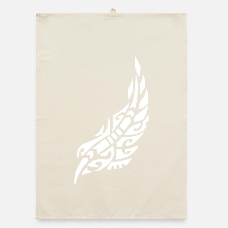 White Bird Feather Organic dish towel