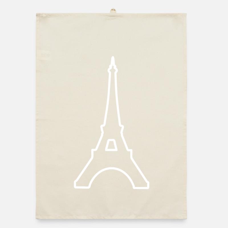 Eiffel Tower Paris minimalist landmark Organic dish towel