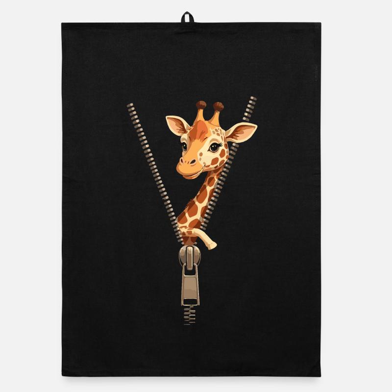 Fun Giraffe with Zipper Organic dish towel