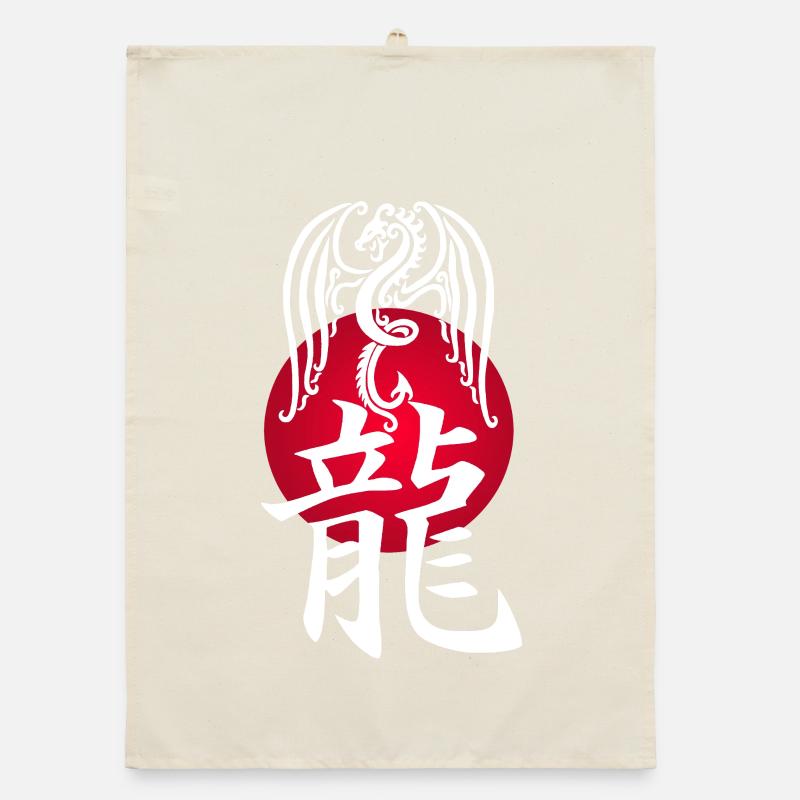 White Dragon from Japan Organic dish towel