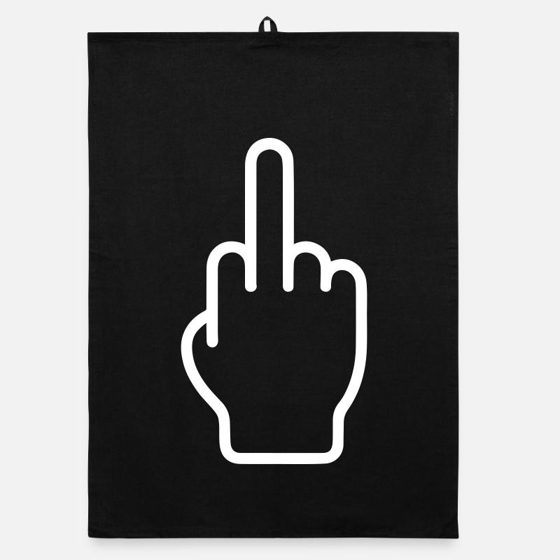 Middle Finger Hand Icon Organic dish towel