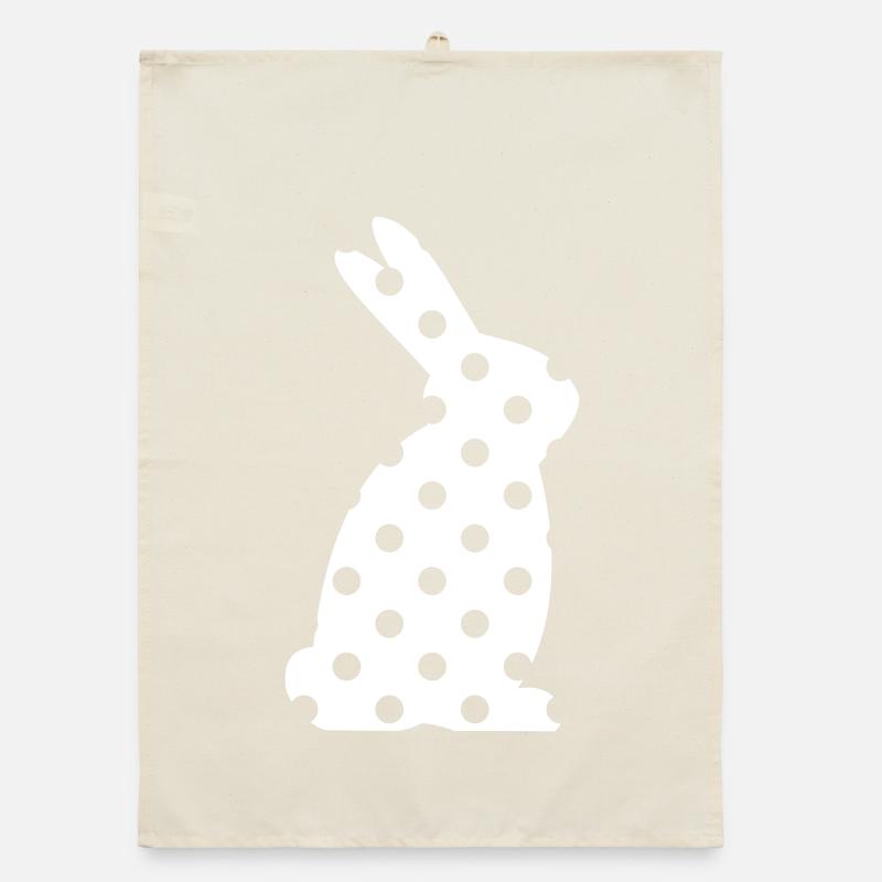 Bunny Dots Easter Gift Organic dish towel