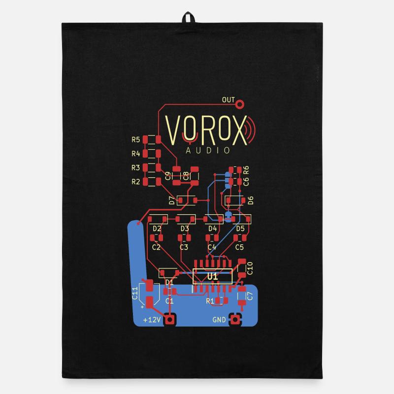 Audio Circuit Platinenkunst Organic Geschirrtuch