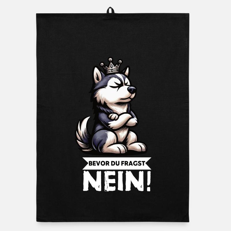 Bevor Du Fragst Husky Huskys Huskybesitzer  Organic Geschirrtuch