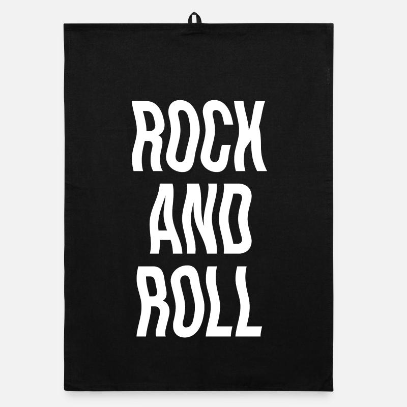 Typographie audacieuse du rock and roll Torchon bio