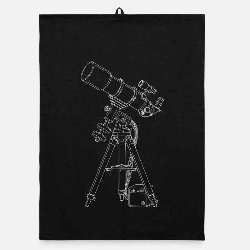 Refractor Telescope Astrophotography - Organic dish towel - black