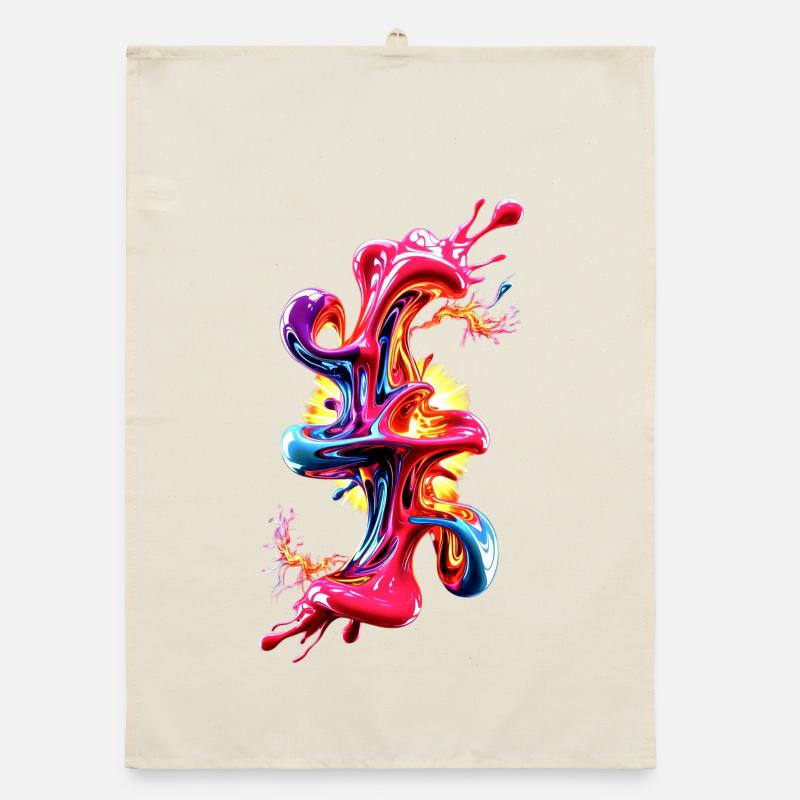 Abstract Liquid Art Fluid Organic dish towel