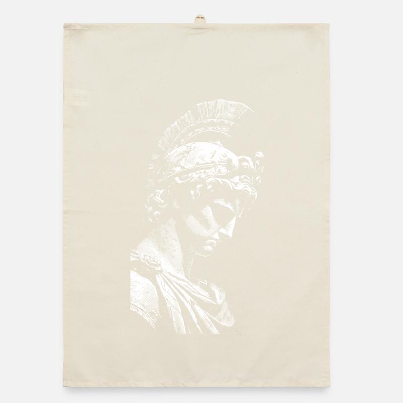 Antike Heldenstatue Kontrastdruck Organic Geschirrtuch