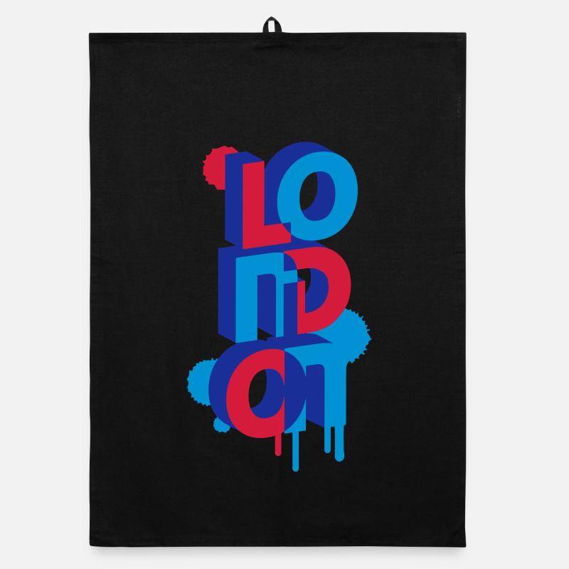 Londres en lettres 3D Torchon bio