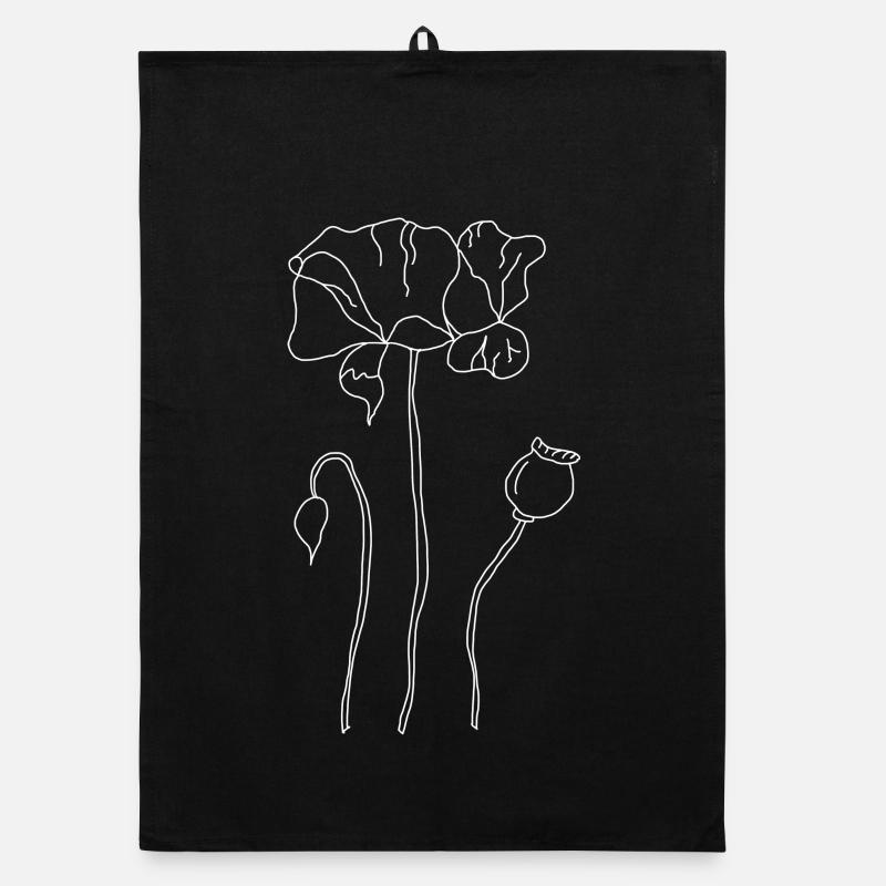 Corn poppy Organic dish towel