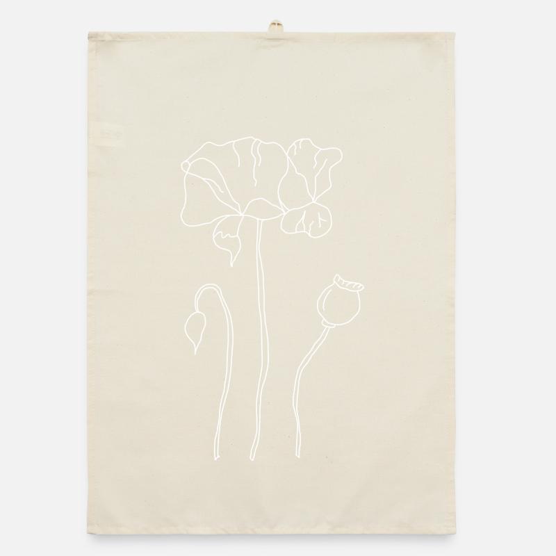Mohnblume Organic Geschirrtuch