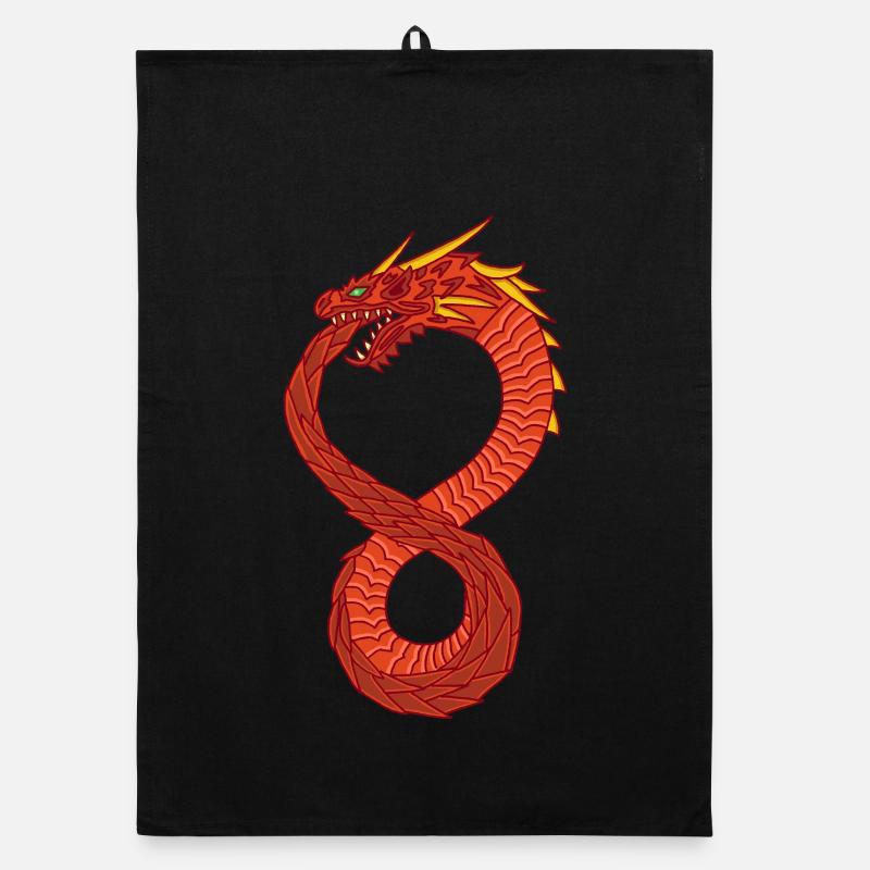 Infinite Dragon Organic dish towel