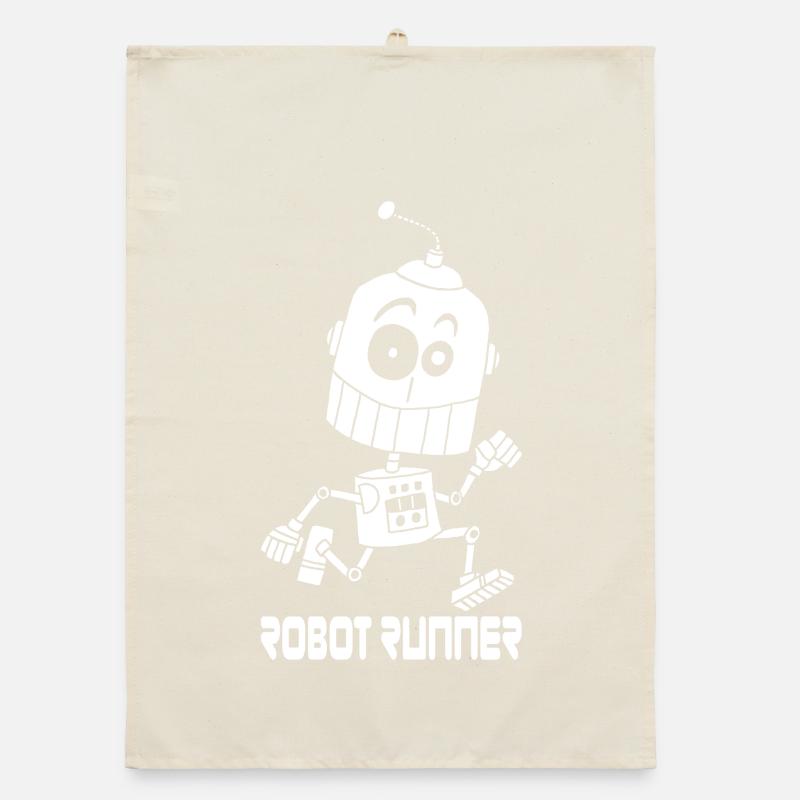 Robot coureur blanc Torchon bio