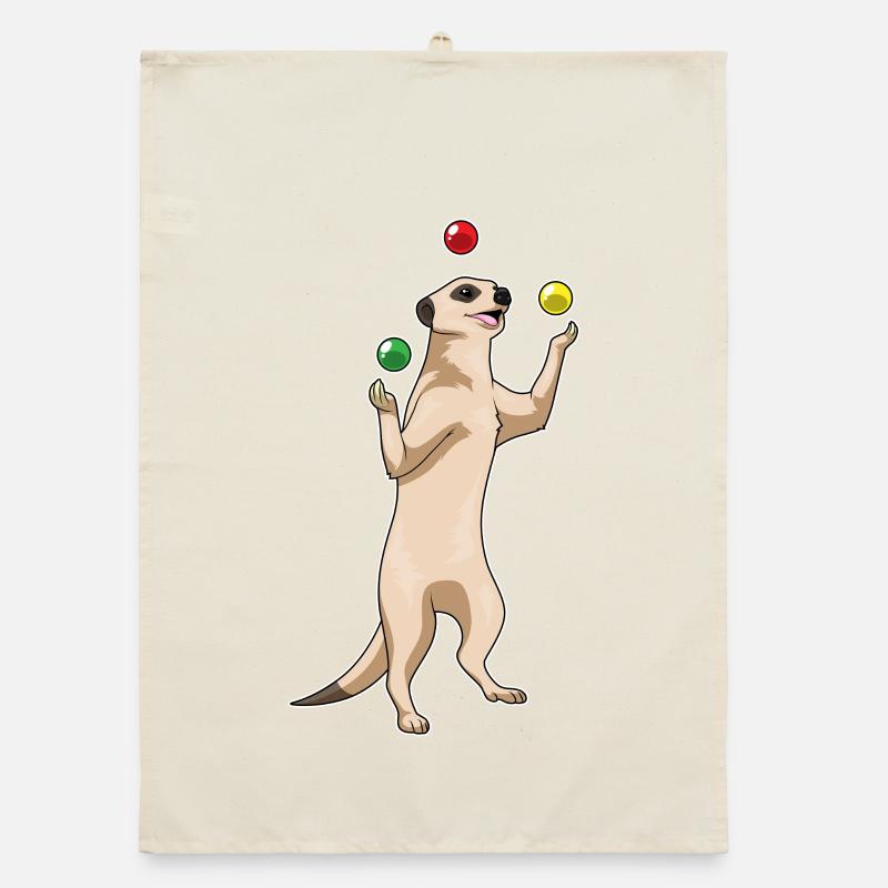Jongleur de suricate jonglant Torchon bio