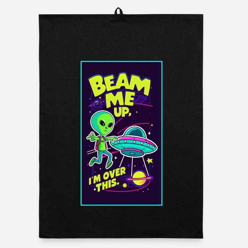 Beam me up, I'm over this Organic dish towel