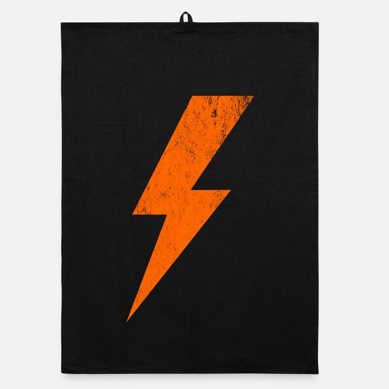 Glowing lightning design Organic dish towel