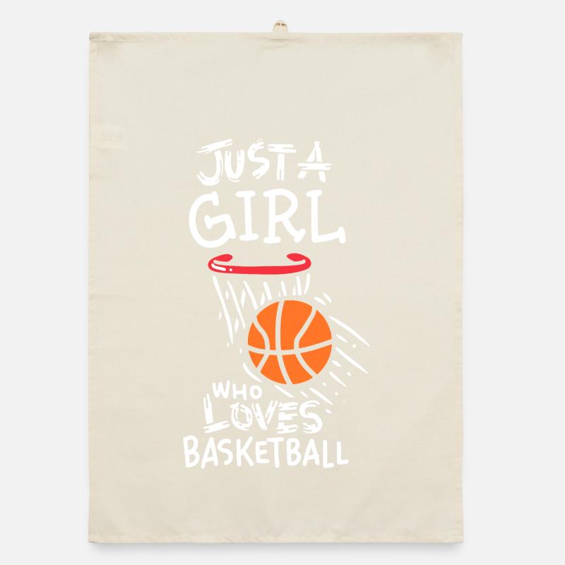 Nur ein Mädchen, das Basketball liebt Organic Geschirrtuch