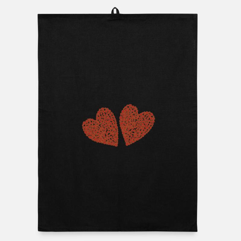 Cœurs doubles Torchon bio