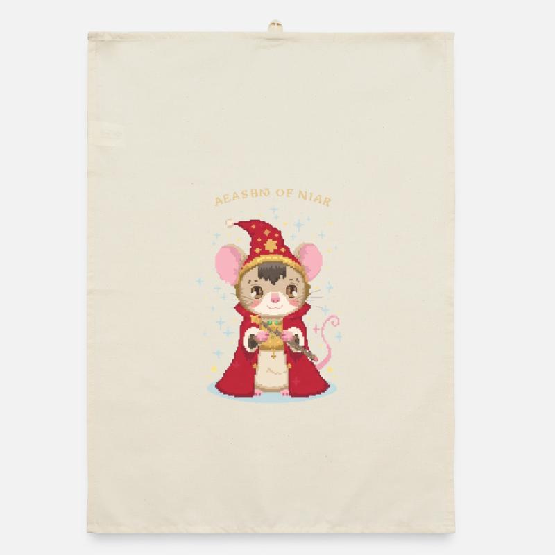 Magic Witch Mouse Organic dish towel