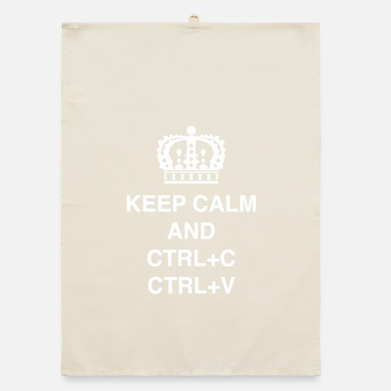 T-shirts de classe Keep calm et CTRL+C CTRL+V Torchon bio