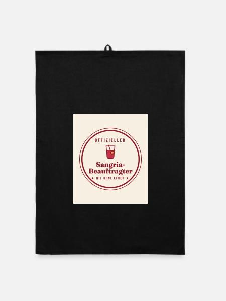 Sangria Liebe - Organic Geschirrtuch - Schwarz - Vorne