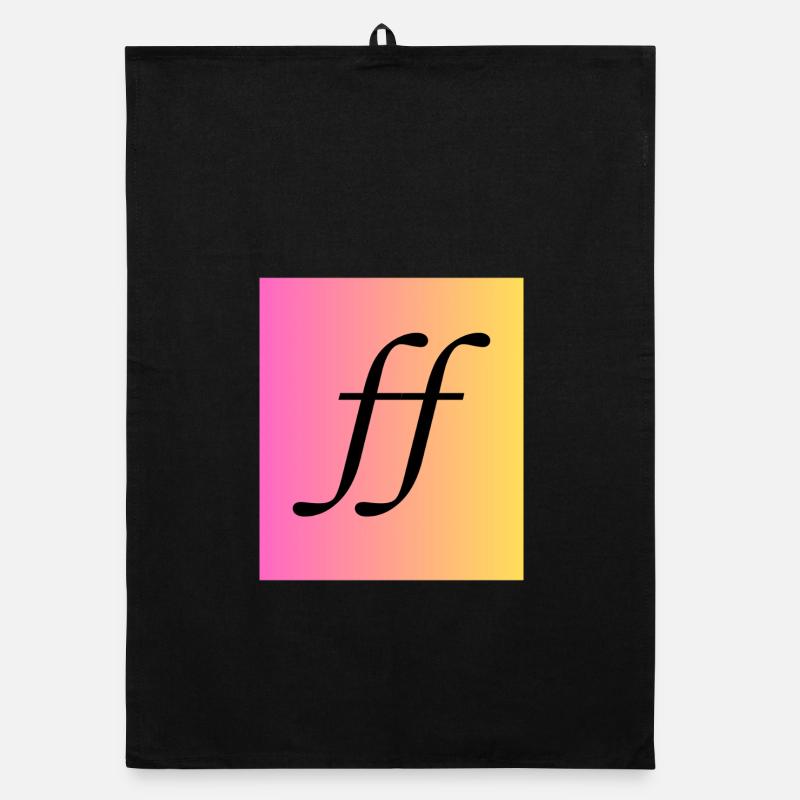 Fortissimo - Musik Monogram Gradient Organic Geschirrtuch