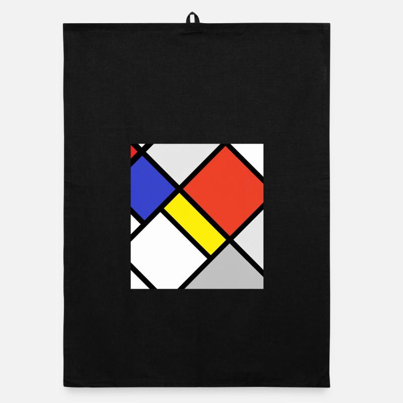 Mondrian Geometric Planes Organic dish towel