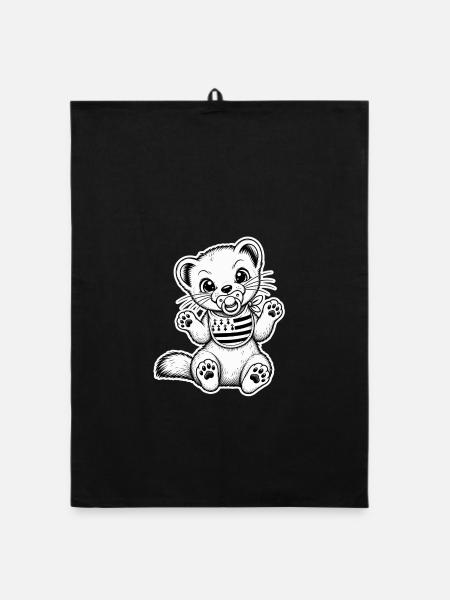 Baby Ermine - Organic Geschirrtuch - Schwarz
