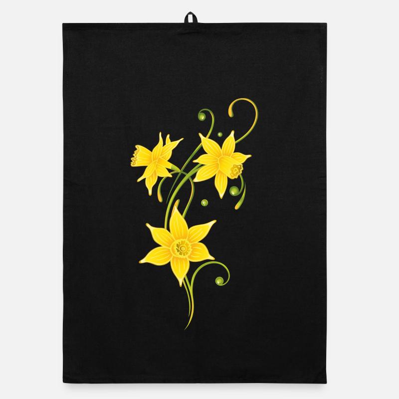 Narzisse Osterglocken Ostern Organic Geschirrtuch