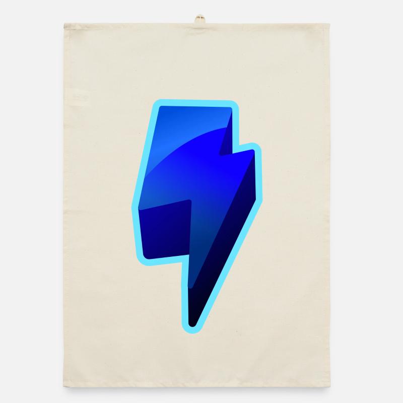 NeonBlitz Lightning Graphic Blue Organic dish towel