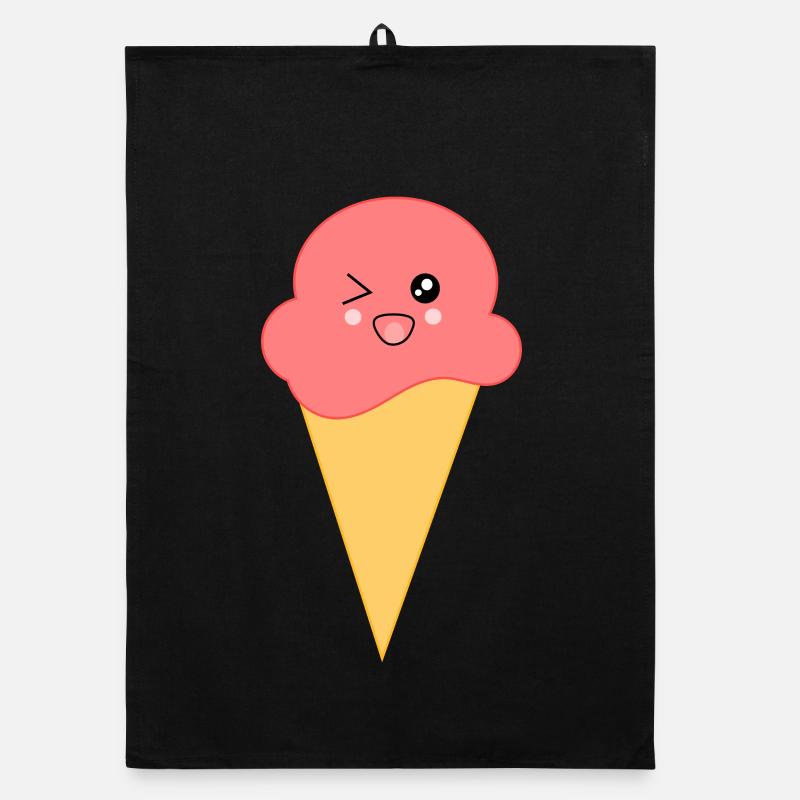 Crème glacée Crème glacée à la fraise Torchon bio