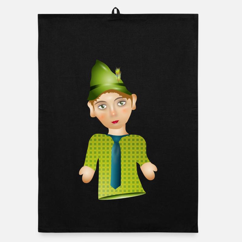 Der Seppel oder auch Seppl als Puppen Figur Organic Geschirrtuch