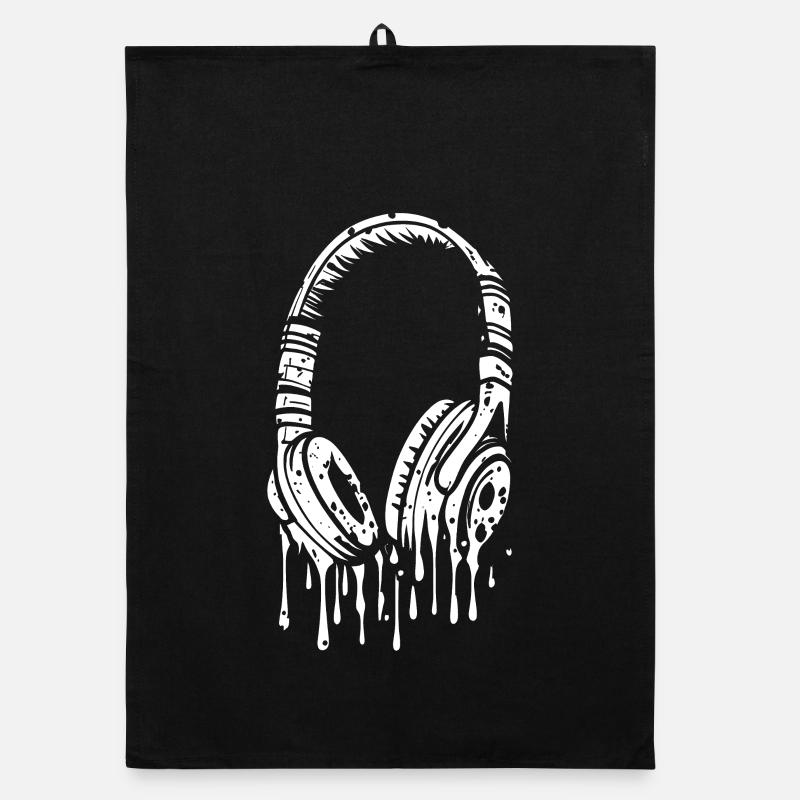 Casque de bande dessinée avec gouttes Torchon bio