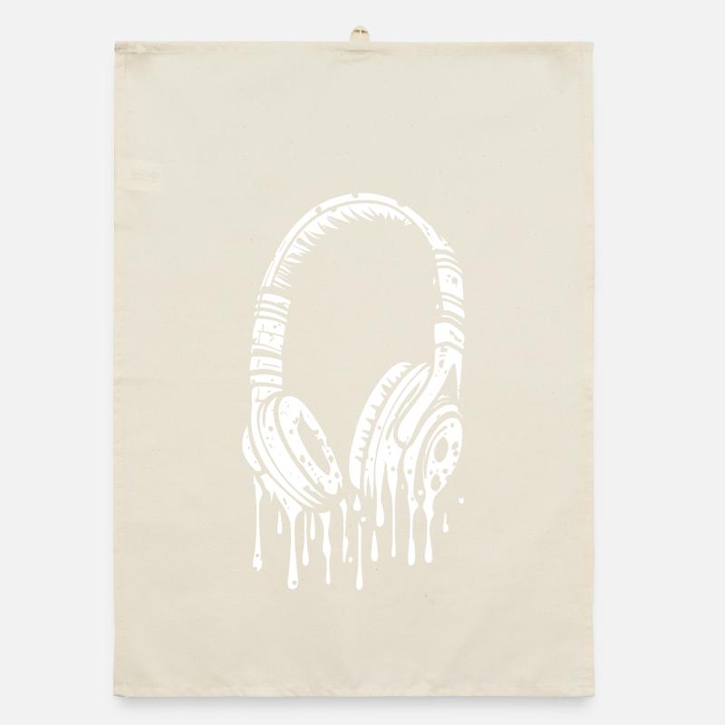 Casque de bande dessinée avec gouttes Torchon bio