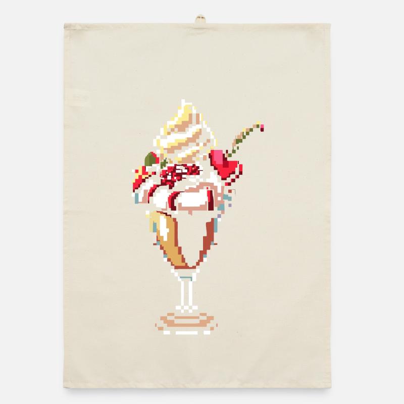 Graphique pixel de coupe glacée Torchon bio