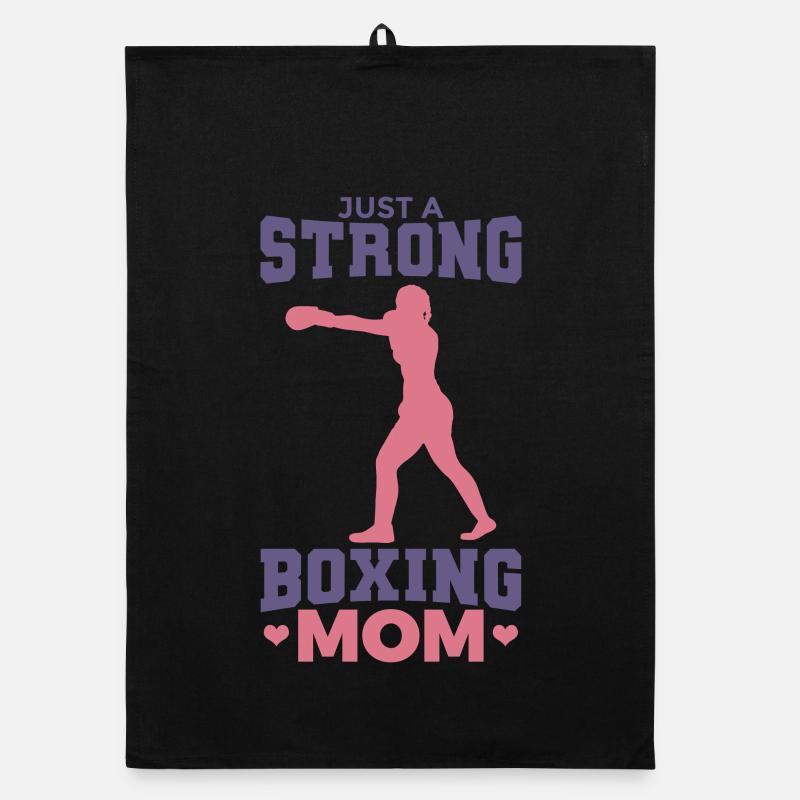 Juste une maman boxeuse forte Torchon bio