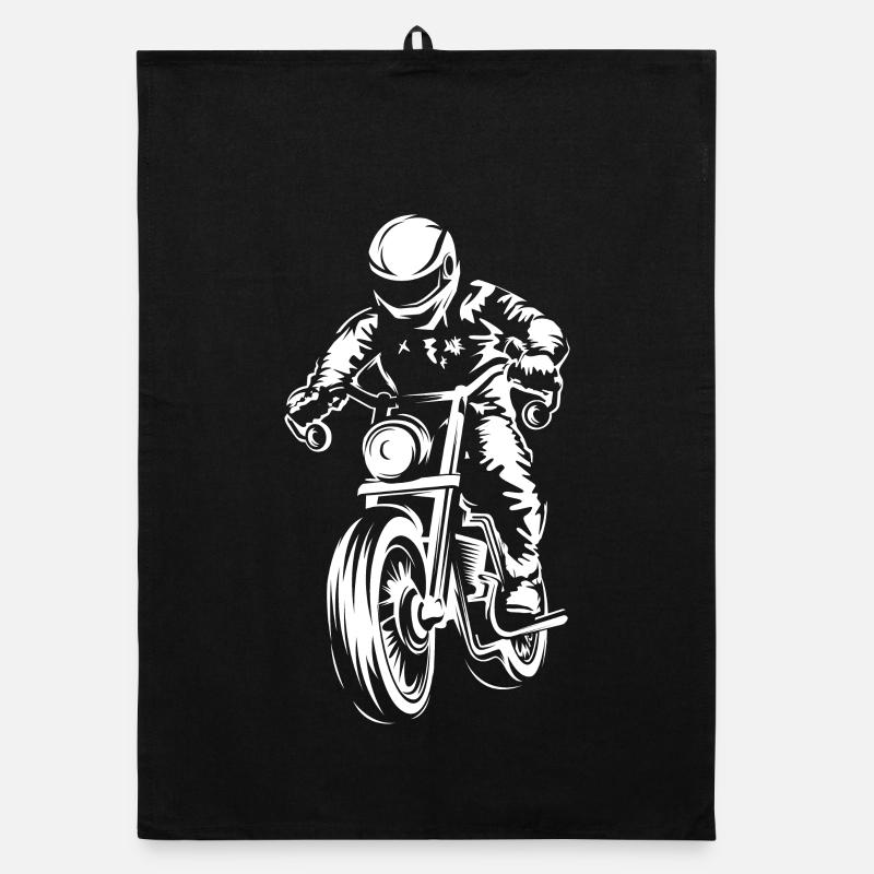 Moto Caferacer Custom Illustration Logo icon Torchon bio