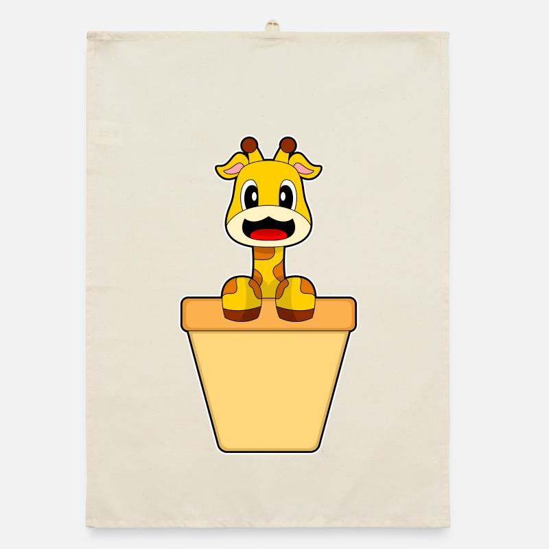 Giraffe Cream Cone Organic dish towel