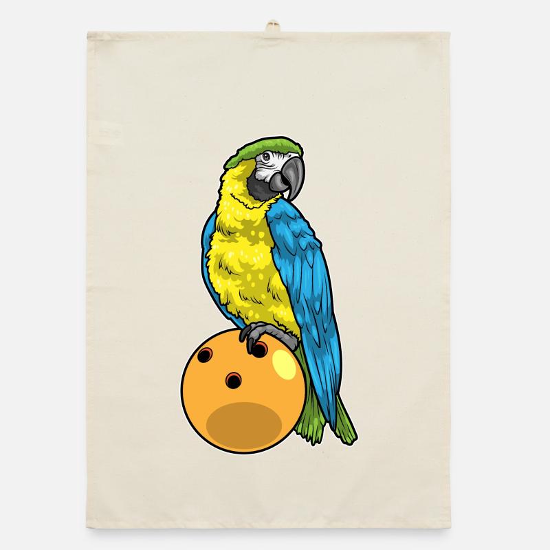 Parrot Bowling Bowling Ball Organic dish towel