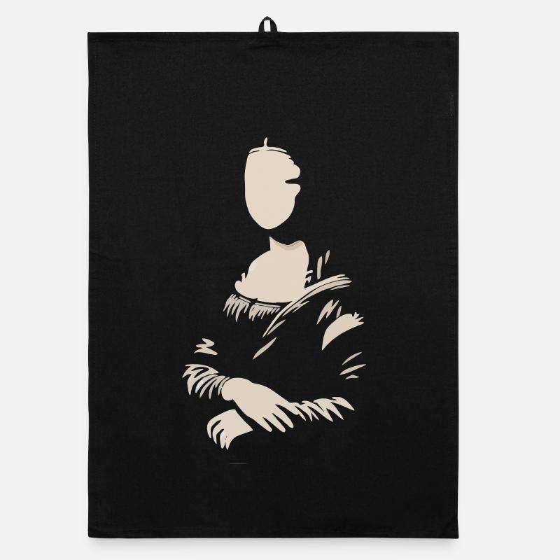 Mona Lisa (La Joconde) blank Organic Geschirrtuch