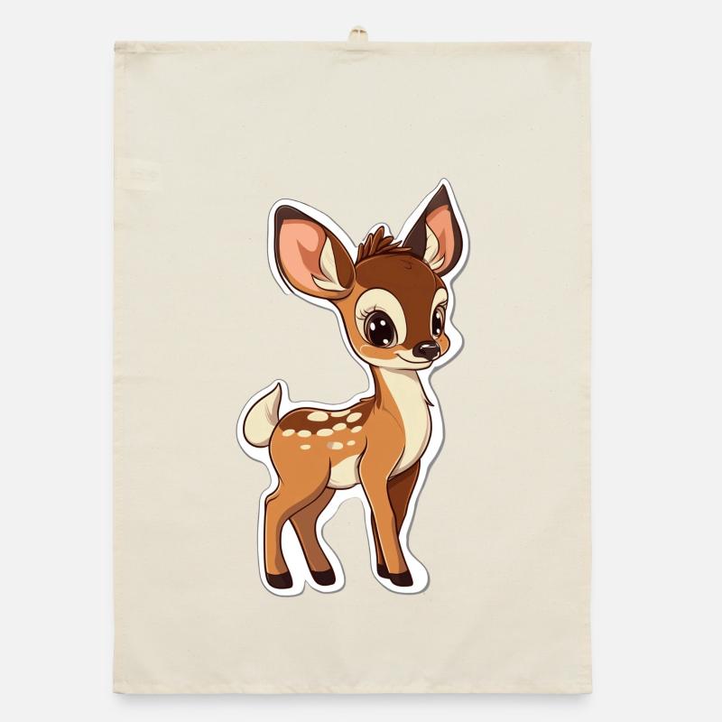 roe deer Organic dish towel