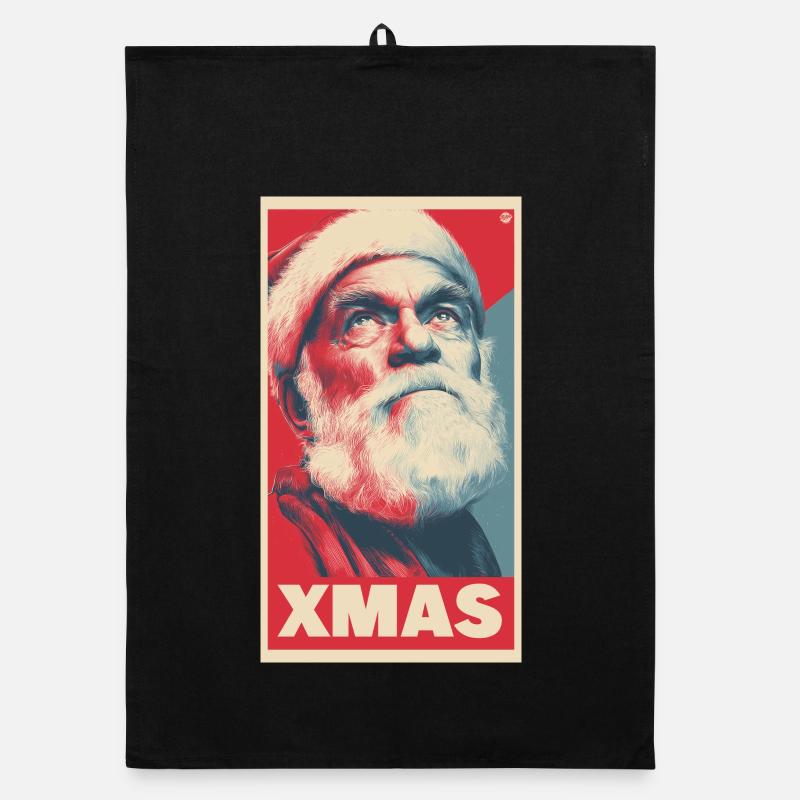 Noël PopArt Père Noël Torchon bio